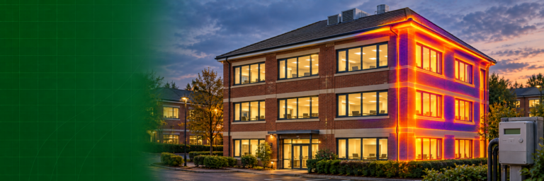 UK Office Heat Loss at Dusk